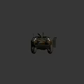 Military Reconnaissance Vehicle With Camouflage Paint And Roof Antenna Circular Radar Device Multi Wheel Design