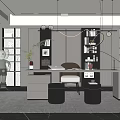 Modern study 3d model