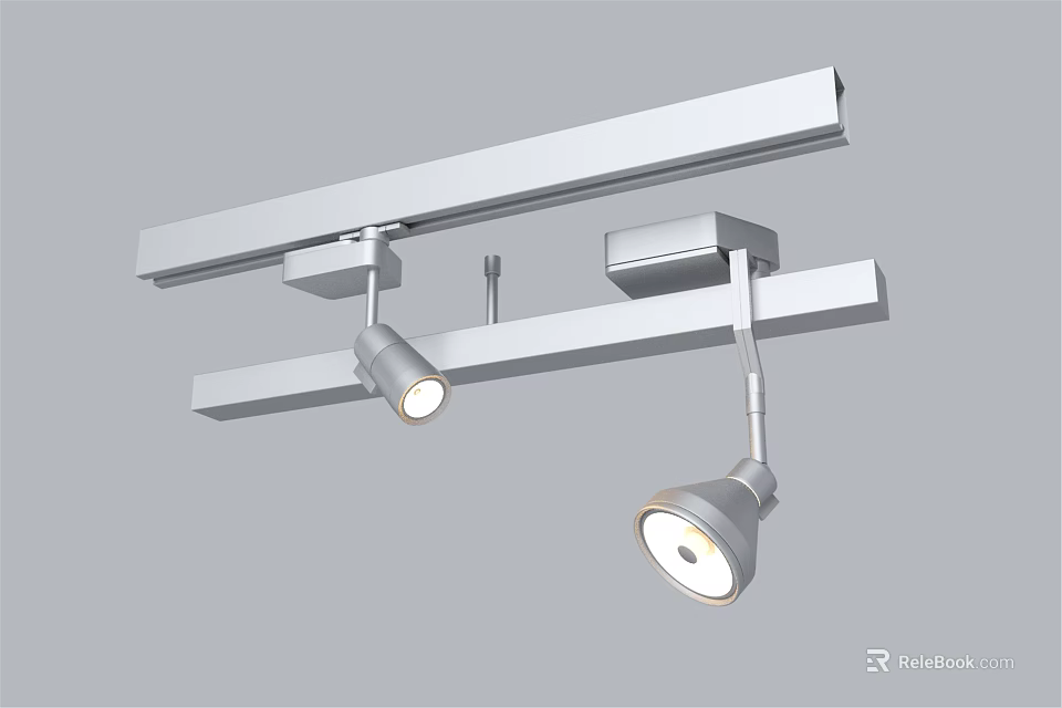 Modern Adjustable Track Mounted Downlights And Spotlights For Home Lighting Fixtures 3d model 