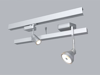Modern Adjustable Track Mounted Downlights And Spotlights For Home Lighting Fixtures 3d model