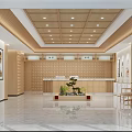 Traditional Chinese Medicine Hospital Outpatient Clinic With Wooden Decor And Herbal Cabinets