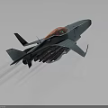 Blue Spacecraft With Red Cockpit Flying At High Speed Through Space With Purple Propulsion Trail