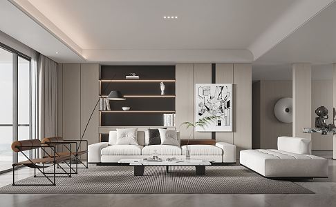 modern living room 3d model