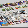 Diverse Collection Of Colorful Books And Magazines Stacked And Scattered With Various Covers