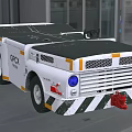 White Utility Vehicle With Green Roof Yellow Stripes Blue Headlights GPX Logo And Towing Hook