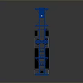 Blue Heavy Duty Trailer Chassis With Multiple Wheels For Cargo Transport