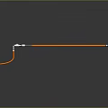 Professional Hardware Tool With Long Orange Handle And Metal Tips