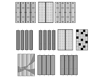 New Chinese Style Modern Metal Wooden Lattice Screen Partition 3d model