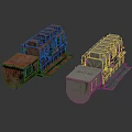 Vintage Train Models Red And Beige With Retro Design And Detailed Structures