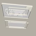 Sleek Modern Ceiling Lamps With Geometric Design And Marble Texture 3d model