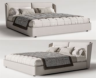 Modern Double Bed 3d model