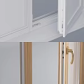 Modern Casement Window Designs With Various Metal Handles And White Frames 3d model