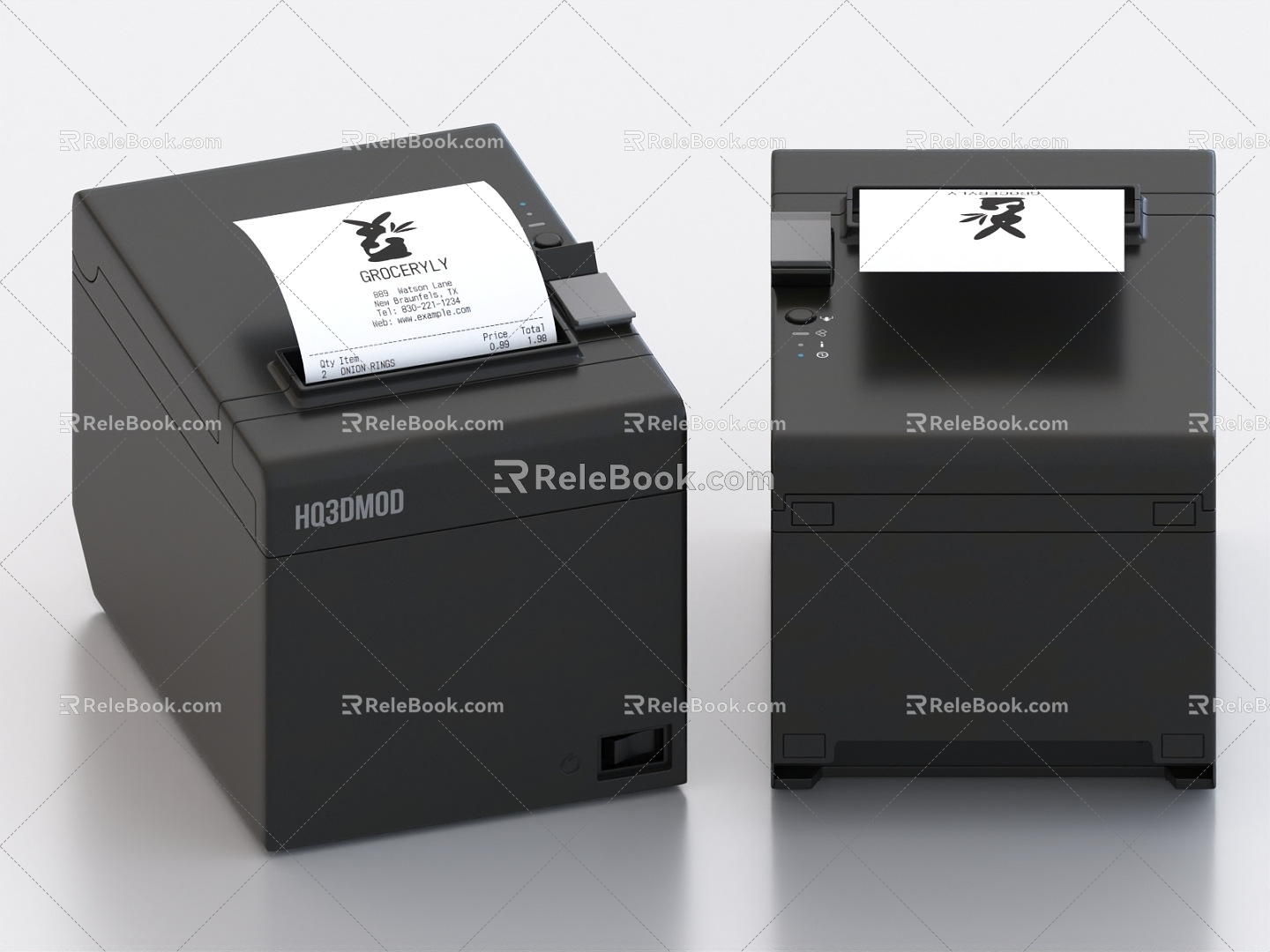 Receipt Printer Ticket Machine Invoice Machine Cash Register 3d model