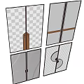 Various Modern Sliding Door Designs With Wooden Handles Frosted Glass Vertical Stripes And Spiral Patterns