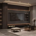 Modern Living Dining Room Interior With Sofa Coffee Table And Wooden Panel Walls