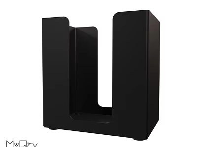Black U Shaped Washing Tool For Daily Cleaning Supplies Storage 3d model