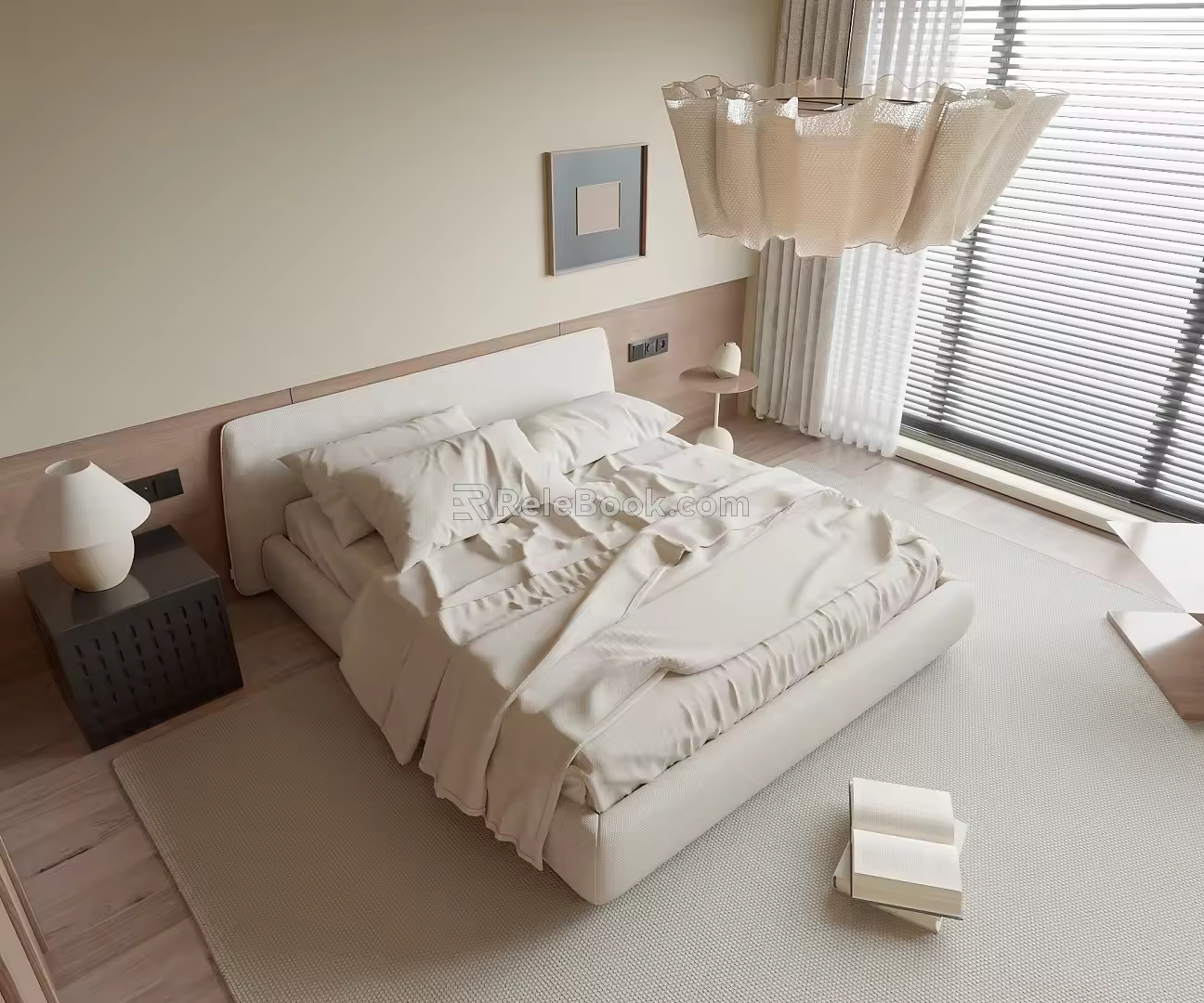 Modern Double Bed 3d model