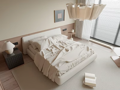 Modern Double Bed 3d model