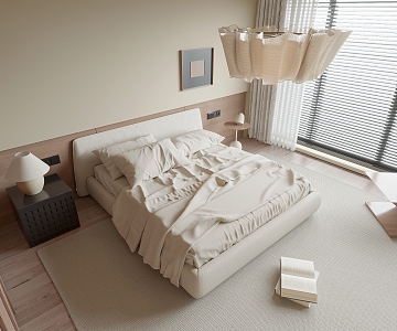 Modern Double Bed 3d model