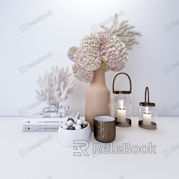 Modern Ornaments Combination Vase Flower Ornaments Combination model