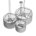 Modern Pendant Lights With White Black And Brown Fabric Shades Design