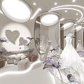 Modern Bridal Shop Cream Bridal Shop Photography Shop 3d model