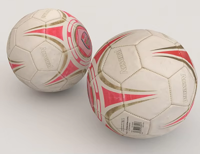 Sports Equipment Soccer Balls White With Red And Gold Stripes Response Brand 3d model Sports Equipment Soccer Balls White With Red And Gold Stripes Response Brand 3d model