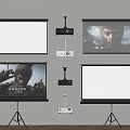 Modern projector projection cloth mobile projection 3d model