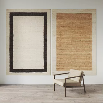 Nordic Square Carpet 3d model