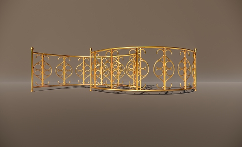 Jane European Railing Wedding Iron Fence 3d model