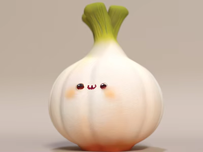 Anime Figure Display Cabinet With Cute Smiling White Onion Figurine Decoration 3d model