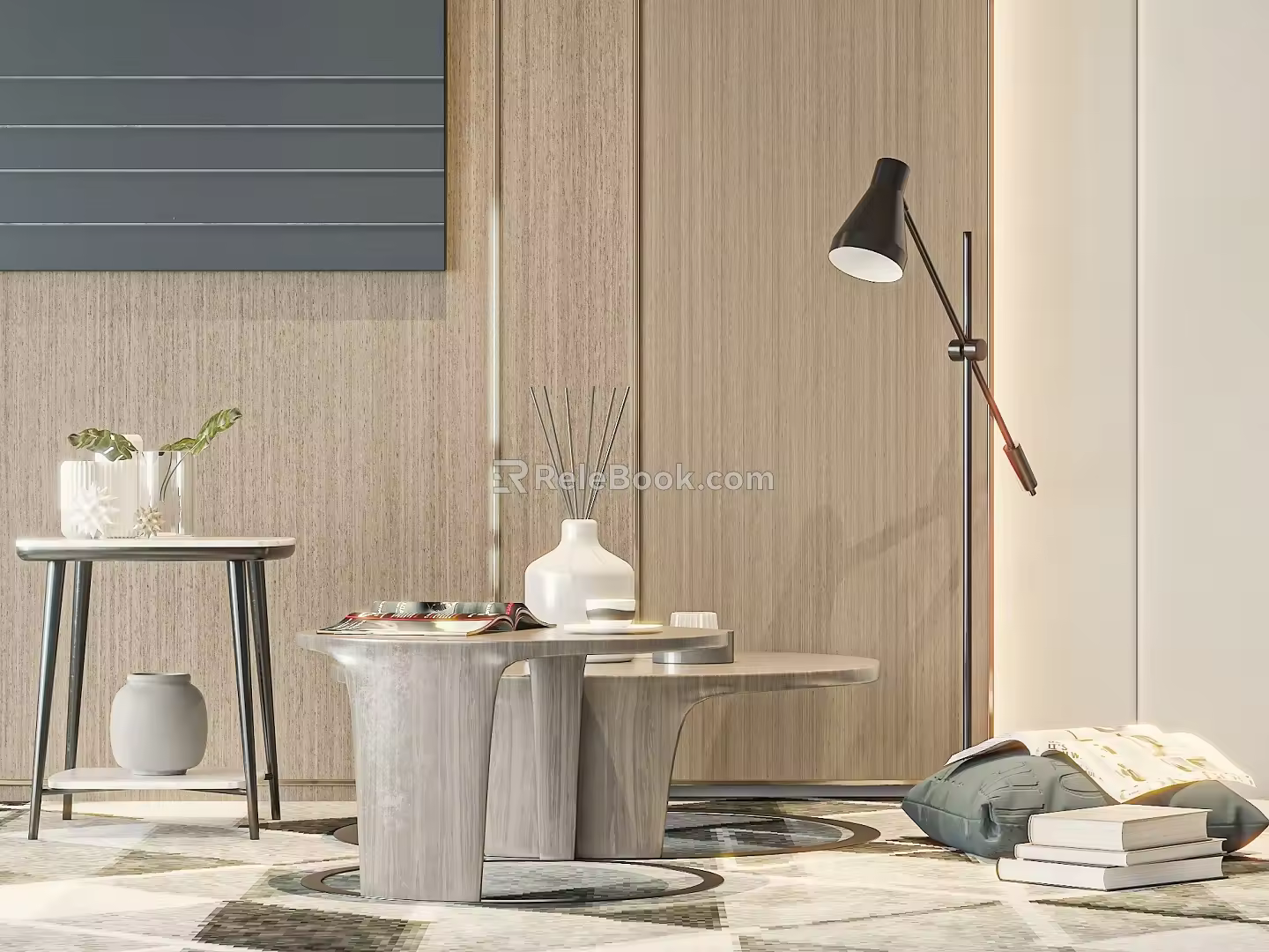 Coffee table side table 3d model