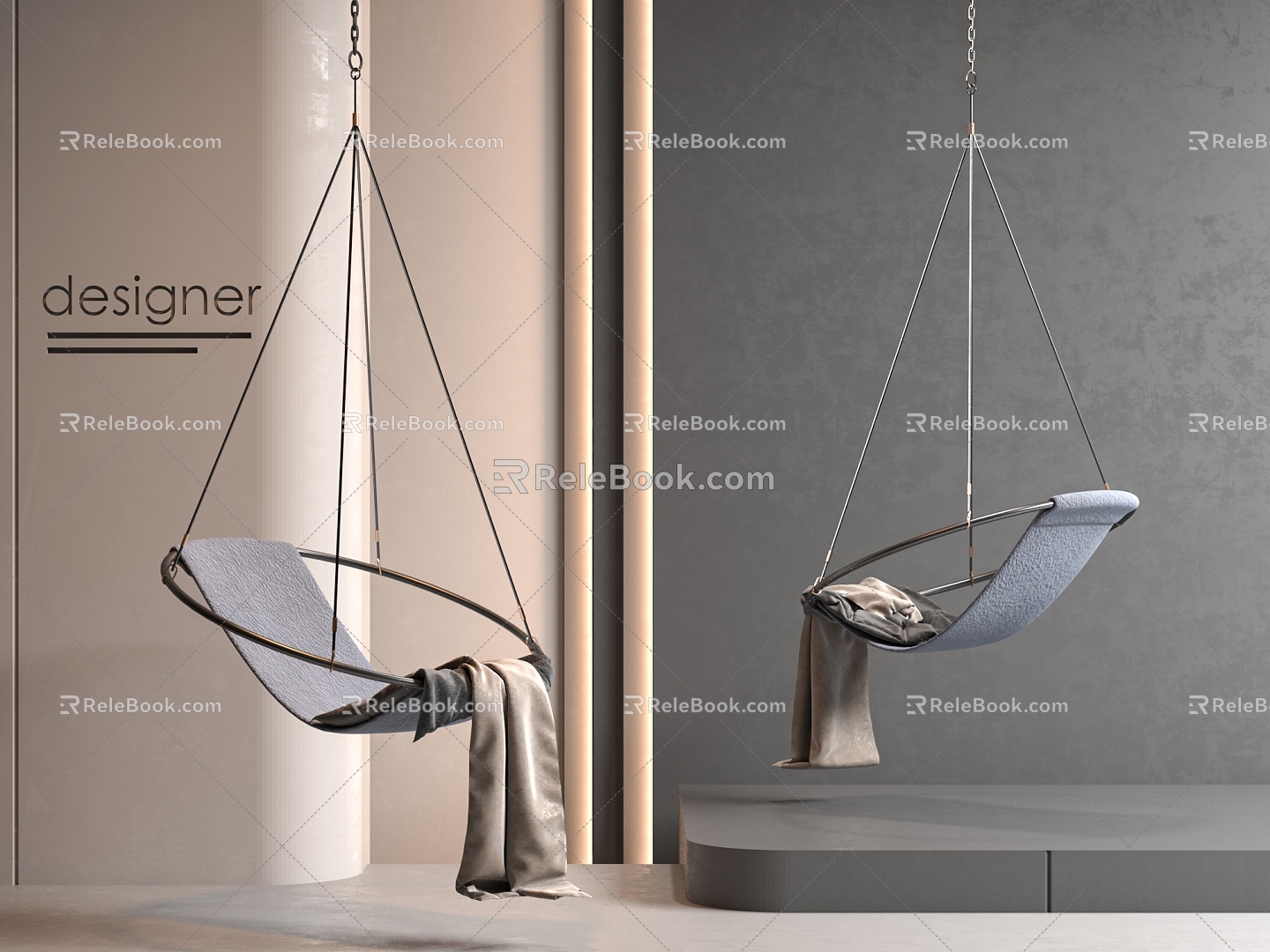 Modern Hanging Chair Swing Chair 3d model