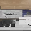 Modern Open Kitchen Interior Design With Wooden Ceiling Island Counter And Seating