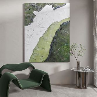 Modern abstract painting 3d model