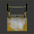 Yellow Hand Truck With Black Handles Two Wheels And Metal Platform Base