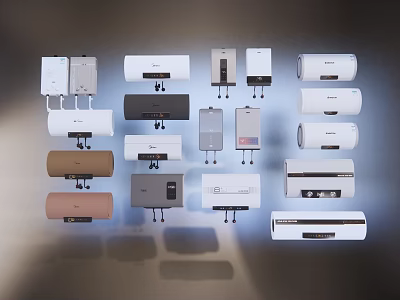 Modern Daily Electrical Appliances With Various Colors And Stylish Designs On 3d model