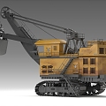 Heavy excavator mining vehicle 3d model