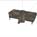 Light Gray Velvet Chaise Lounge With Gold Metal Legs And Throw Blanket