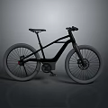 Modern Black Electric Bicycle Featuring Sleek Design And Wide Tires
