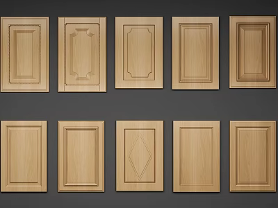 Different Wooden Door Panel Designs With Various Patterns And Styles 3d model