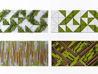 Modern Plant Wall Green Plant Wall Wall Decoration 3d model