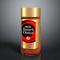 Nescafe Taster's Choice Instant Coffee Jar With Golden Lid And Red Label Granules