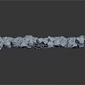Light Blue Small Stones Arranged In A Long Strip On Dark Background