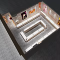 Elegant Laomiao Gold Jewelry Store With Golden Exterior And Glass Display Windows