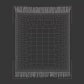 Square Fringed Area Rug in Light Neutral Shade with Soft Textured Weave Design