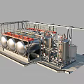 Industrial Processing Equipment Featuring Stainless Steel Tanks Piping And Modular Frame Structure