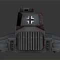 Vintage Military Tank Featuring Number 522 And Cross Markings On Rusty Exterior