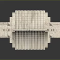 Traditional Chinese Stone Architecture Model With Ornate Roof Tiles Decorative Carvings And Base