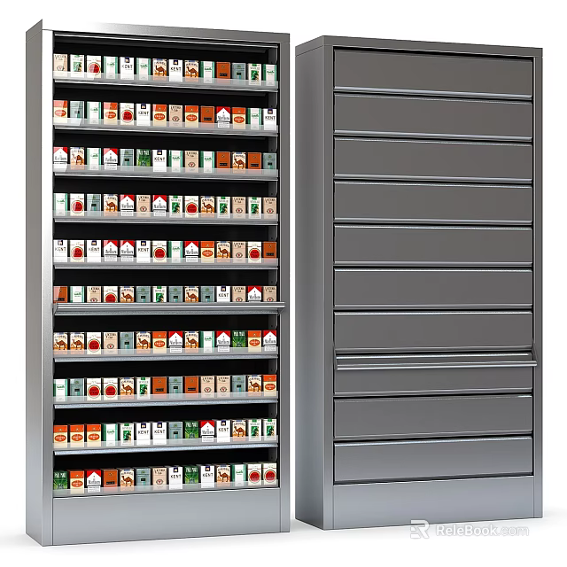Metal Display Shelves With Multiple Layers For Organized Retail Store Products 3d model 